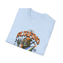 Load image into Gallery viewer, Surfing Afterlife T-Shirt, Unisex Graphic Tee, Beachwear, Gift for Surfers, Casual Summer Style, Unique Statement Shirt