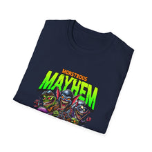 Load image into Gallery viewer, Monstrous Mayhem Unisex Softstyle T-Shirt, Graphic Tee, Halloween Costume, Gift for Gamers, Casual Wear, Fun T-Shirt