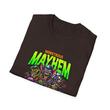 Load image into Gallery viewer, Monstrous Mayhem Unisex Softstyle T-Shirt, Graphic Tee, Halloween Costume, Gift for Gamers, Casual Wear, Fun T-Shirt