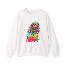 Load image into Gallery viewer, Funny Skull Quotes Unisex Sweatshirt, Happy Vibes Sweater, Silly Skeleton Jumper, Motivational Pullover, Cool Graphic Crewneck, Comfortable