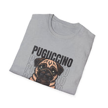 Load image into Gallery viewer, Pug Coffee Lover T-Shirt, Cute Pet Tee, Gifts for Dog Lovers, Unisex Casual Wear, Pugcino Graphic Tee, Pet Parent Apparel