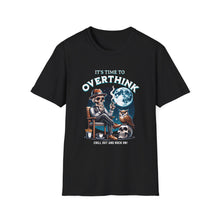 Load image into Gallery viewer, Skull & Moon Graphic T-Shirt, Unisex Halloween Tee, Cute Skeleton Apparel, Perfect for Fall, Spooky Vibes Fashion