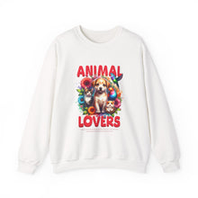 Load image into Gallery viewer, Animal Lovers Crewneck Sweatshirt | Cute Pet Sweatshirt, Gift for Dog Owners, Animal Lover Apparel, Cozy Sweatshirt