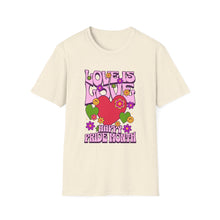 Load image into Gallery viewer, Pride Month T-Shirt, Love Is Love Graphic Tee, Unisex LGBTQ+ Apparel, Softstyle Pride Shirt, Inclusive Fashion, Celebratory Gift