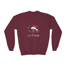 Load image into Gallery viewer, Christmas Lover Youth Crewneck Sweatshirt, Kids Holiday Jumper, Just A Girl Who Loves Christmas Pullover, Festive Children's Sweatshirt,
