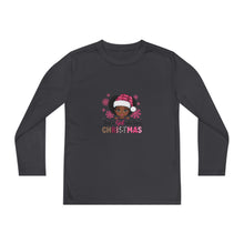 Load image into Gallery viewer, Christmas Kids Long Sleeve Tee, Just A Girl Who Loves Holiday Shirt, Children's Gift, Festive Youth Top, Winter Apparel