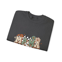 Load image into Gallery viewer, Fall Vibes Mama Sweatshirt, Cozy Crewneck for Moms, Halloween Gift, Seasonal Apparel, Autumn Fashion