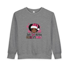 Load image into Gallery viewer, Christmas Toddler Sweatshirt, Festive Kids Apparel, Holiday Gift, Cute Girl Sweater, Winter Wear, Toddler Christmas Jumper, Christmas