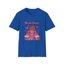Load image into Gallery viewer, Breast Cancer Survivor T-Shirt, Unisex Softstyle Tee, Supportive Shirt, Gift for Survivors, Awareness Month Apparel