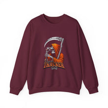 Load image into Gallery viewer, Grim Reaper Graphic Sweatshirt, Unisex Heavy Blend Crewneck, Cozy Apparel for Halloween, Gift for Ghost Lovers, Casual Wear