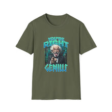 Load image into Gallery viewer, Genius Quote T-Shirt, Unisex Softstyle Tee, Fun Gift for Nerds, Motivational Shirt, Perfect for Birthdays, Casual Wear, Geeky Humor