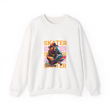 Load image into Gallery viewer, Skater Bear Crewneck Sweatshirt - Cool Aesthetic for Skate Lovers, Perfect Gift for Birthdays, Casual Wear, Unisex Sweater, Streetwear