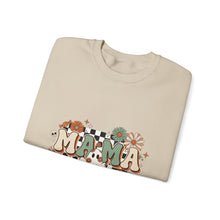 Load image into Gallery viewer, Fall Vibes Mama Sweatshirt, Cozy Crewneck for Moms, Halloween Gift, Seasonal Apparel, Autumn Fashion