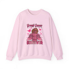 Load image into Gallery viewer, Breast Cancer Survivor Sweatshirt, Cozy Pullover for Awareness, Gifts for Survivors, Supportive Cancer Message, Comfortable Crewneck