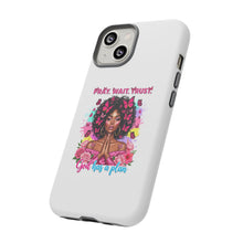 Load image into Gallery viewer, Inspirational Phone Case, Pray Wait Trust God Has a Plan, Spiritual Gift, Motivational Decor, Faith-Based Accessory