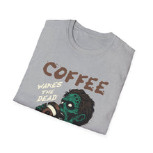 Load image into Gallery viewer, Zombie Coffee Lover T-Shirt | Unisex Casual Tee for Coffee Lovers | Halloween, Gift, Daily Wear, Softstyle Tee