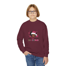 Load image into Gallery viewer, Christmas Lover Youth Crewneck Sweatshirt, Kids Holiday Jumper, Just A Girl Who Loves Christmas Pullover, Festive Children's Sweatshirt,