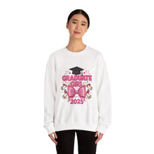 Load image into Gallery viewer, Graduate Girl 2025 Sweatshirt, Graduation Gift, Cozy Crewneck, Class of 2025, Celebrate Success, Trendy Sweatshirt