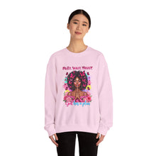 Load image into Gallery viewer, Bohemian Inspirational Sweatshirt, Empowering Gift for Her, Cozy Crewneck for Daily Wear, Spiritual Fashion, Perfect for Any Occasion