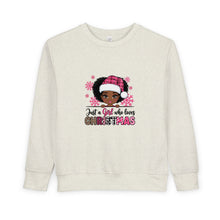 Load image into Gallery viewer, Christmas Toddler Sweatshirt, Festive Kids Apparel, Holiday Gift, Cute Girl Sweater, Winter Wear, Toddler Christmas Jumper, Christmas