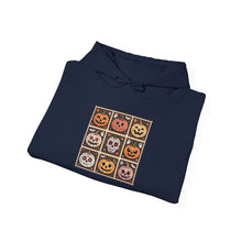 Load image into Gallery viewer, Spooky Halloween Hoodie with Pumpkin Faces, Unisex Sweatshirt, Cozy Fall Fashion, Halloween Gift, Casual Autumn Wear