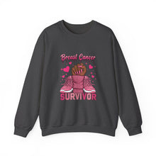 Load image into Gallery viewer, Breast Cancer Survivor Sweatshirt, Cozy Pullover for Awareness, Gifts for Survivors, Supportive Cancer Message, Comfortable Crewneck