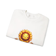 Load image into Gallery viewer, Blooming Sunflower Sweatshirt, Positive Vibes Crewneck, Gift for Garden Lovers, Cozy Spring Apparel, Unisex Flower Design