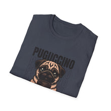 Load image into Gallery viewer, Pug Coffee Lover T-Shirt, Cute Pet Tee, Gifts for Dog Lovers, Unisex Casual Wear, Pugcino Graphic Tee, Pet Parent Apparel