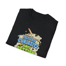 Load image into Gallery viewer, Curiosity & Passion T-Shirt, Unisex Softstyle Tee, Inspirational Gift, Motivational Shirt, Education Apparel, Youth Empowerment
