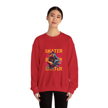 Load image into Gallery viewer, Skater Bear Crewneck Sweatshirt - Cool Aesthetic for Skate Lovers, Perfect Gift for Birthdays, Casual Wear, Unisex Sweater, Streetwear