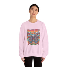Load image into Gallery viewer, Groovy Butterfly Sweatshirt | Unisex Heavy Blend Crewneck, Retro Fashion, Gift for Nature Lovers, Cozy Layer, Spring Style