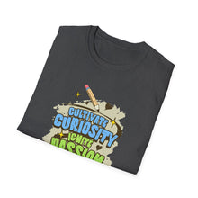 Load image into Gallery viewer, Curiosity & Passion T-Shirt, Unisex Softstyle Tee, Inspirational Gift, Motivational Shirt, Education Apparel, Youth Empowerment