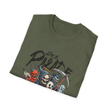 Load image into Gallery viewer, Hell Parade Graphic Tee, Unisex T-Shirt, Halloween Shirt, Spooky Vibe Apparel, Fun Shirt for Party, Casual Wear, Unique Gift