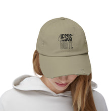 Load image into Gallery viewer, Unisex Distressed Cap - Jesus Did It Hat, Casual Fashion, Faith-Based Gift, Religious Accessory, Everyday Wear