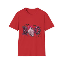 Load image into Gallery viewer, Cute Ghost 'Boo' Unisex Softstyle T-Shirt, Halloween Shirt, Funny Ghost Tee, Festive Apparel, Spooky Season Clothing