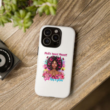Load image into Gallery viewer, Inspirational Phone Case, Pray Wait Trust God Has a Plan, Spiritual Gift, Motivational Decor, Faith-Based Accessory