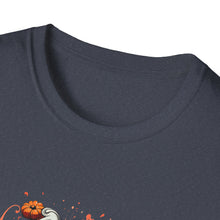 Load image into Gallery viewer, Seasonal Skull Graphic Unisex T-Shirt, Halloween Shirt, Edgy Apparel, Gift for Him/Her, Casual Wear, Trendy Tee