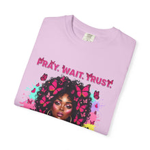 Load image into Gallery viewer, Pray Wait Trust T-Shirt, Inspirational Tee, Faith Shirt, Unique Gift, Spiritual Apparel, God Has a Plan Top