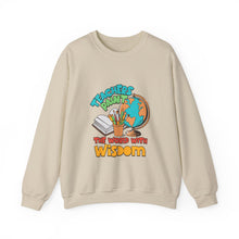 Load image into Gallery viewer, Wisdom-Themed Teacher Sweatshirt, Perfect Gift for Teachers, Unisex Crewneck, Comfortable and Stylish, Education Apparel, Back to School