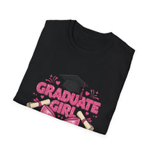 Load image into Gallery viewer, Graduation Girl T-Shirt, Unisex Tee for Graduates, Class of 2025 Shirt, Cute Graduation Gift, High School/College Graduate Apparel