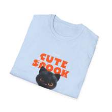 Load image into Gallery viewer, Cute Spook Cat T-Shirt, Halloween Tee, Unisex Softstyle Shirt, Funny Black Cat Shirt, Fall Fashion, Gift for Cat Lovers