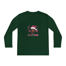 Load image into Gallery viewer, Christmas Kids Long Sleeve Tee, Just A Girl Who Loves Holiday Shirt, Children's Gift, Festive Youth Top, Winter Apparel
