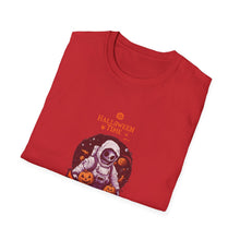 Load image into Gallery viewer, Halloween Astronaut Graphic T-Shirt, Unisex Halloween Tee, Trick or Treat Shirt, Space-Themed Apparel, Fun Casual Wear