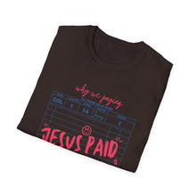 Load image into Gallery viewer, Jesus Paid It All Unisex Softstyle T-Shirt, Christian Tee, Faith-Based Shirt, Inspirational Clothing, Perfect Gift for Believers