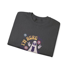 Load image into Gallery viewer, Halloween Ghost Sweatshirt, I'm Here for the Sincere Boos, Cozy Fall Apparel, Unisex Sweatshirt, Perfect for Halloween, Casual Wear
