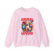 Load image into Gallery viewer, Animal Lovers Crewneck Sweatshirt | Cute Pet Sweatshirt, Gift for Dog Owners, Animal Lover Apparel, Cozy Sweatshirt