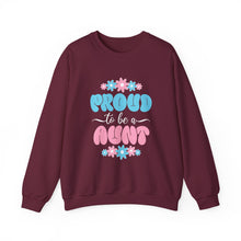 Load image into Gallery viewer, Proud Aunt Sweatshirt, Cozy Gift for Aunts, Family Gatherings, Birthday Present, Mother's Day Gift, Casual Outfit