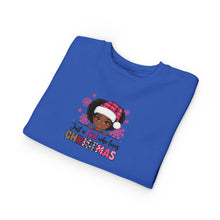 Load image into Gallery viewer, Christmas Toddler Sweatshirt, Festive Kids Apparel, Holiday Gift, Cute Girl Sweater, Winter Wear, Toddler Christmas Jumper, Christmas