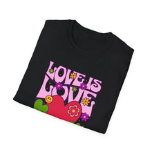 Load image into Gallery viewer, Pride Month T-Shirt, Love Is Love Graphic Tee, Unisex LGBTQ+ Apparel, Softstyle Pride Shirt, Inclusive Fashion, Celebratory Gift