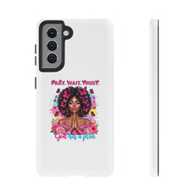 Load image into Gallery viewer, Inspirational Phone Case, Pray Wait Trust God Has a Plan, Spiritual Gift, Motivational Decor, Faith-Based Accessory